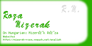 roza mizerak business card